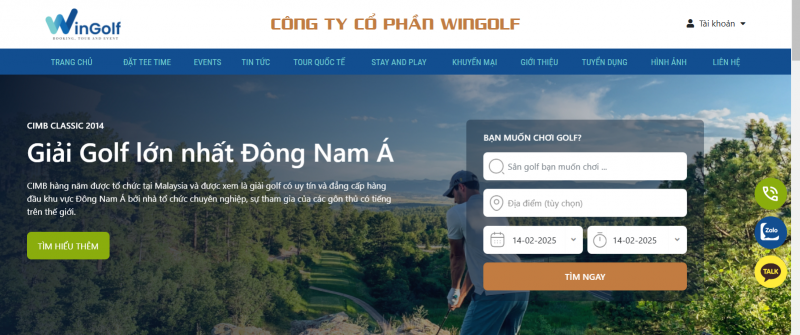 ĐẶT SÂN GOLF ONLINE | WINGOLF